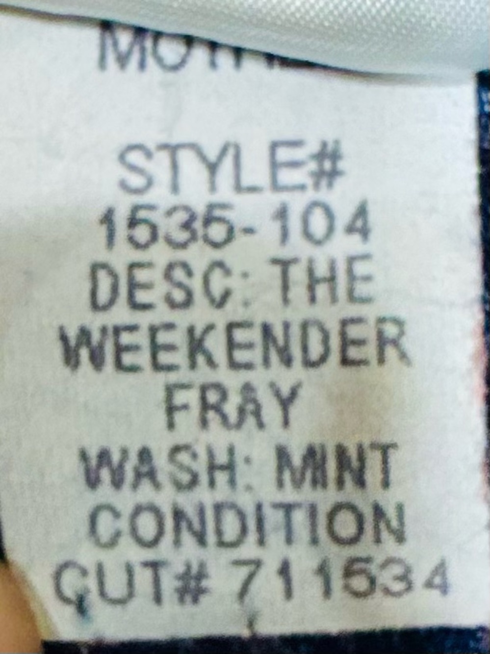 MOTHER The Weekender Fray Flare Stretch Denim Jeans Women’s 26x31 EUC - Picture 7 of 13